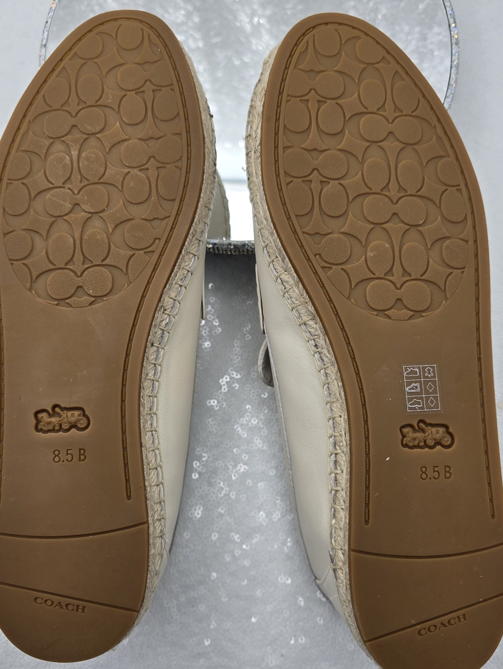 Coach Leather Loafer Espadrille Slip-on Women's 8.5 - Picture 7 of 10